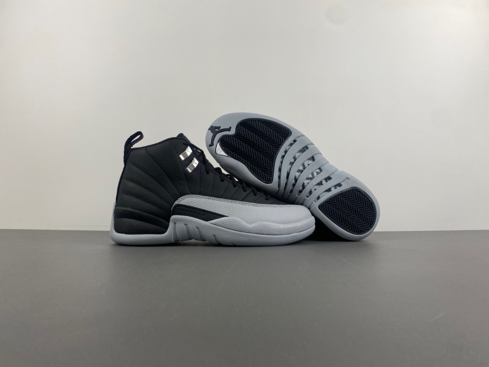 air jordan 12 retro shoes men-black/wolf grey